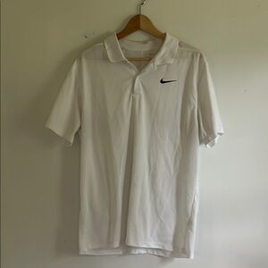 Nike Dri Fit White Polo Shirt